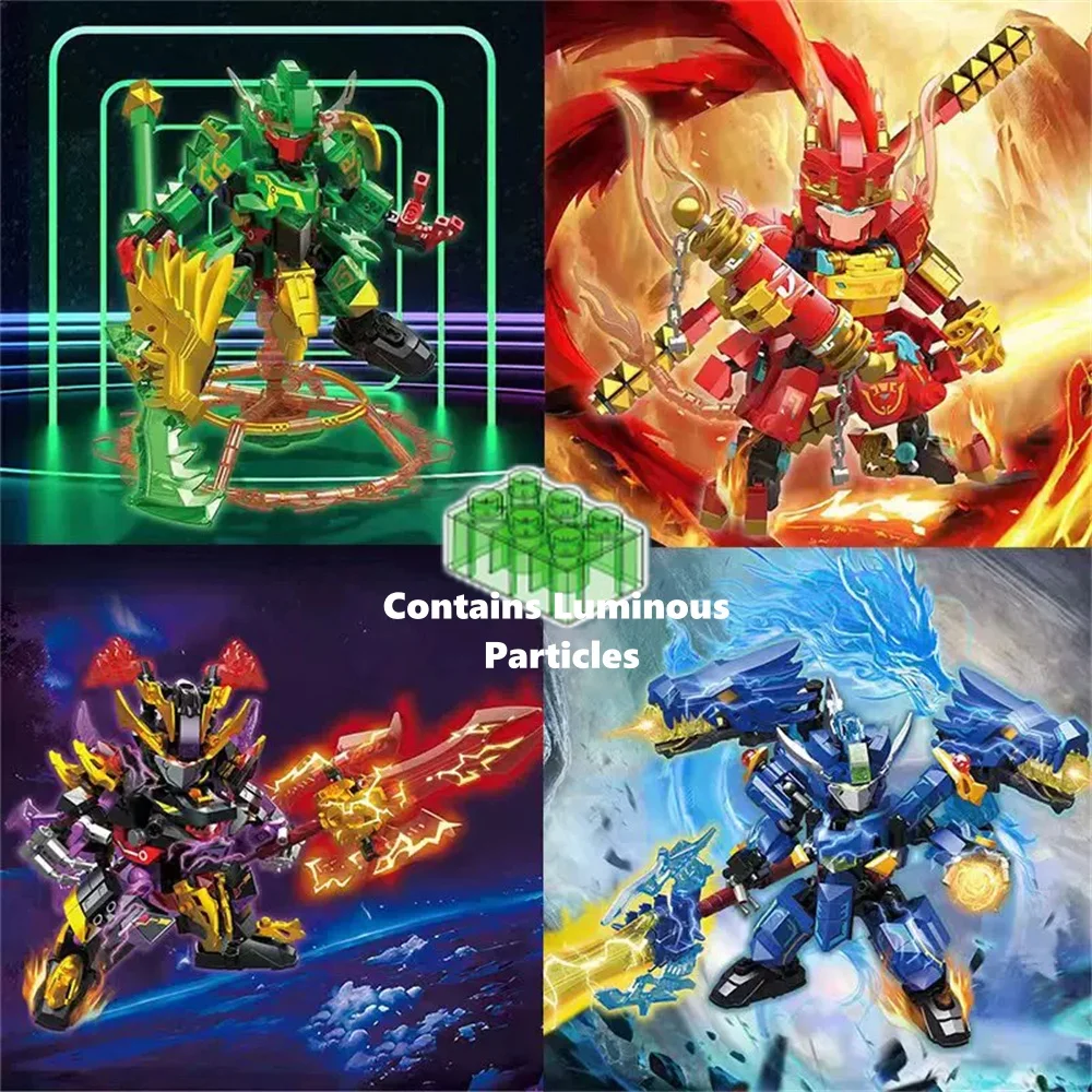 Микро-мини-строительные блоки Wukong Zhao Yun тема War God идеально подходят для