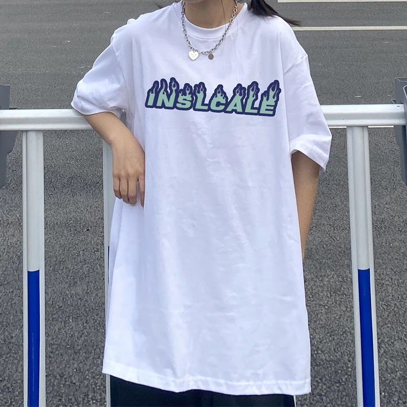

Harajuku T Shirt Women Goth Punk Print Short Sleeve Plus Size Tee Shirt Femme Oversized T-shirt Female Streetwear Tops Clothes
