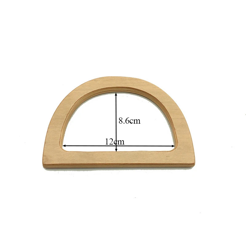 1Pc Round D-shaped Wooden Bag Handle Metal Ring Handbag Handles Replacement DIY Purse Luggage Handcrafted Accessories bag making
