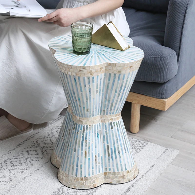 

Small Tea Table Home Furniture Light Luxury Sofa Coffe Table Simple Living Room Round Table European-style Balcony Decoration