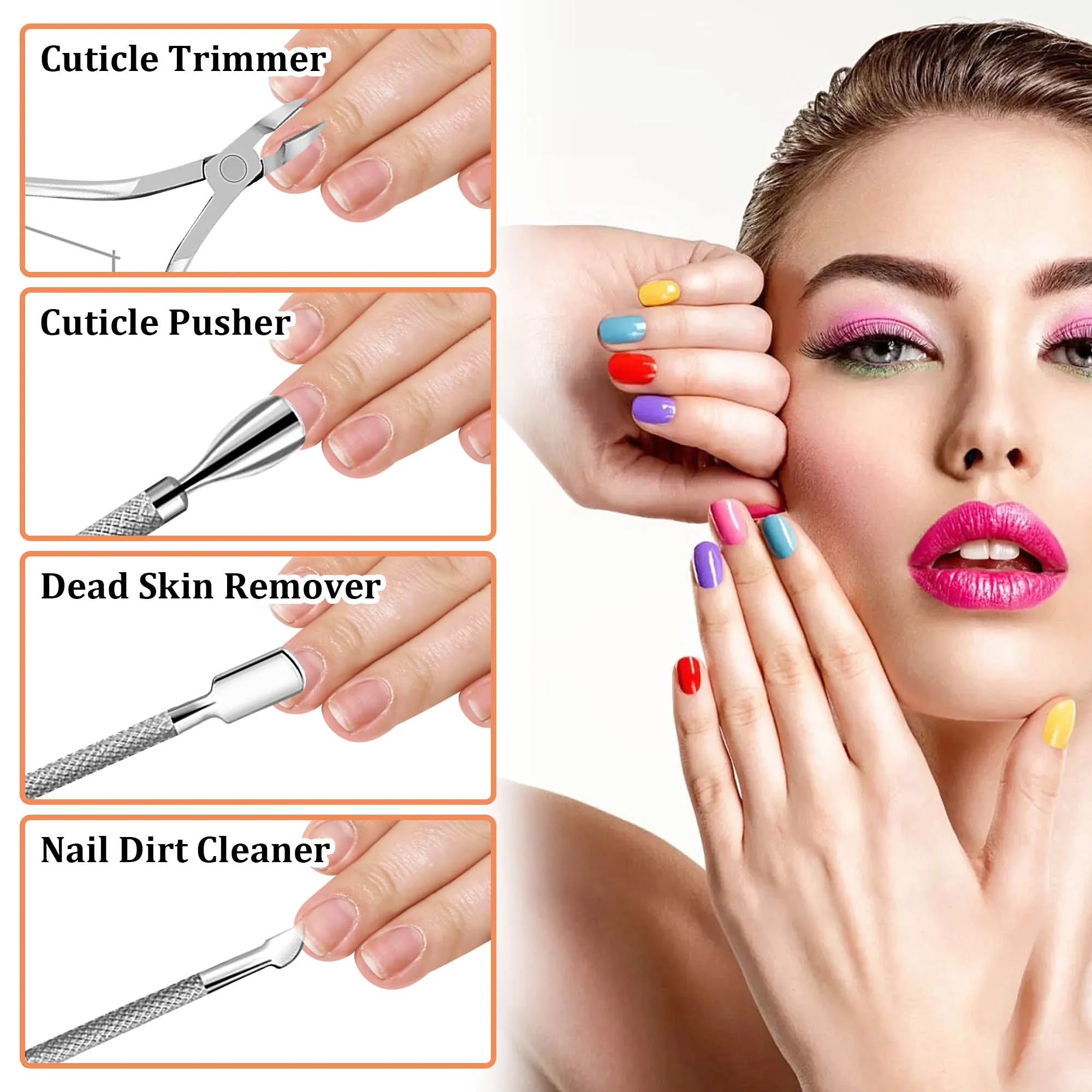 3 шт./компл. инструменты для ногтей отшелушивающая кутикула из трех частей