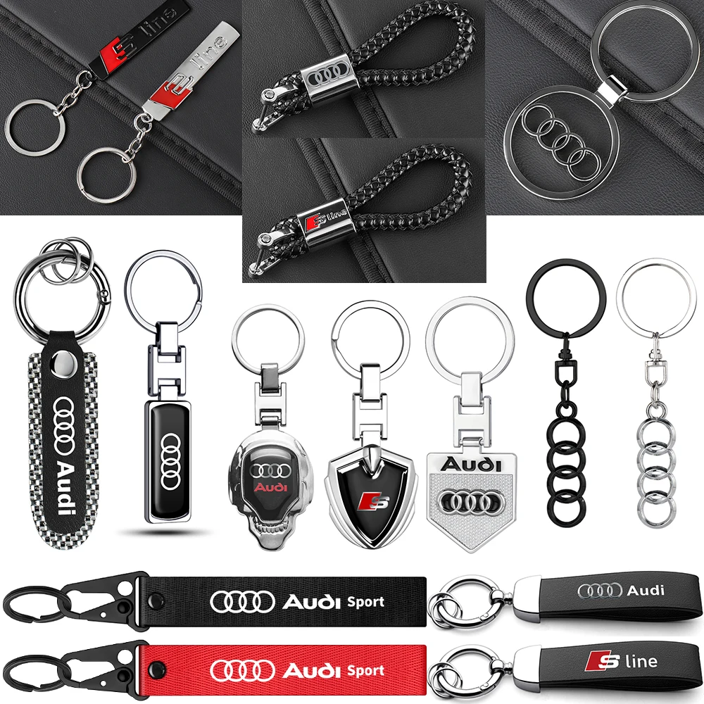 3D металлический/кожаный брелок для ключей кольцо сумка подвеска автомобильные