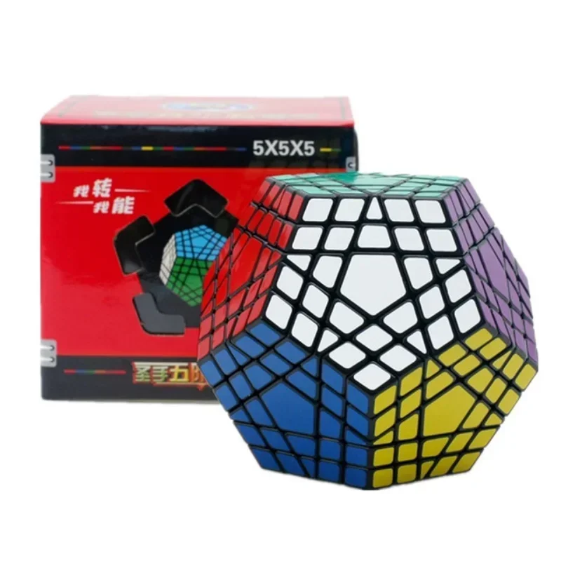 [Socube]Sengso 5x5 Megaminx Gigaminx Magic Cube Black Base Mega Professional Cubo Magico Learning Развивающие игрушки