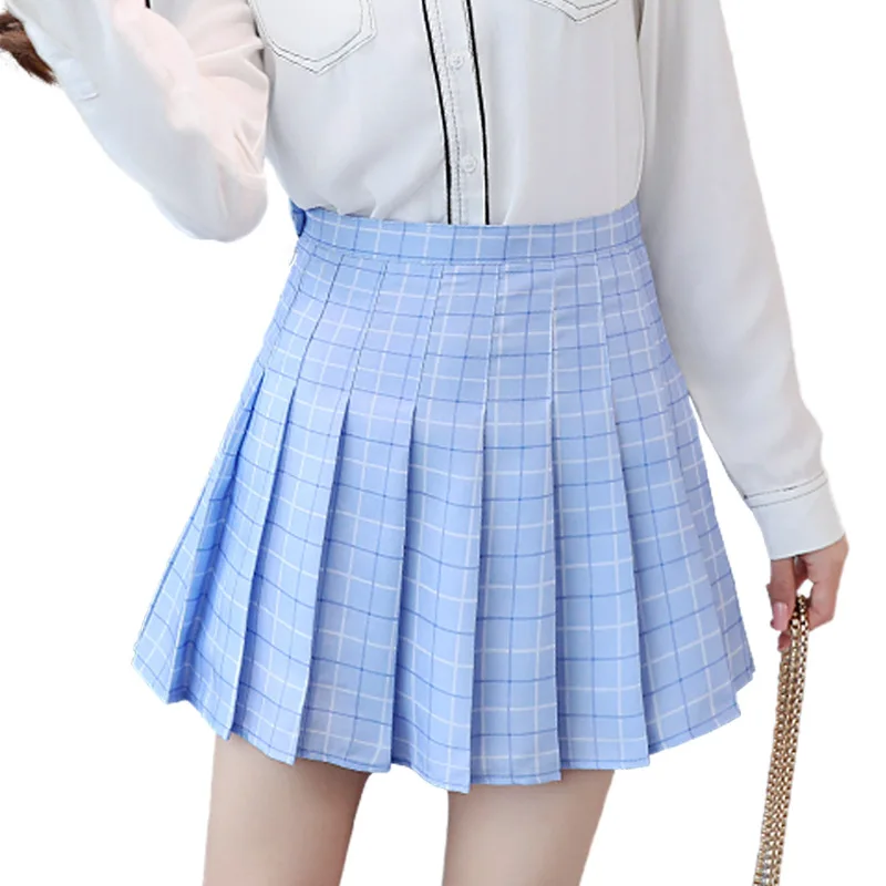 Женская мини-юбка с завышенной талией розовая плиссированная юбка в Корейском