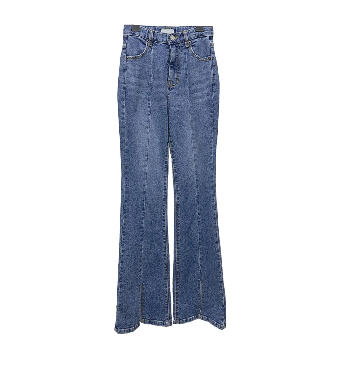 

Джинсы женские хлопковые эластичные с завышенной талией