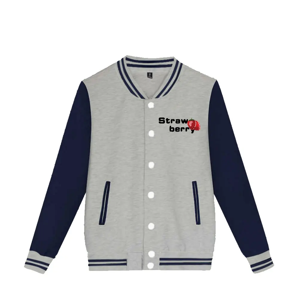 

Lianshuo 2022 New Autumn Winter Men's Clothing Bomber Baseball Jacket Couple Varsity Fashion Korean Style Fruit Print Casual Top