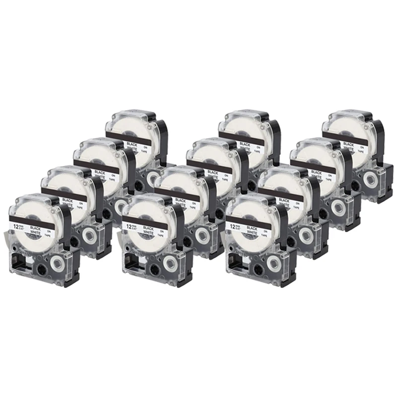 

12 шт., картриджи для этикеток Epson LK-4WBN (SS12KW)