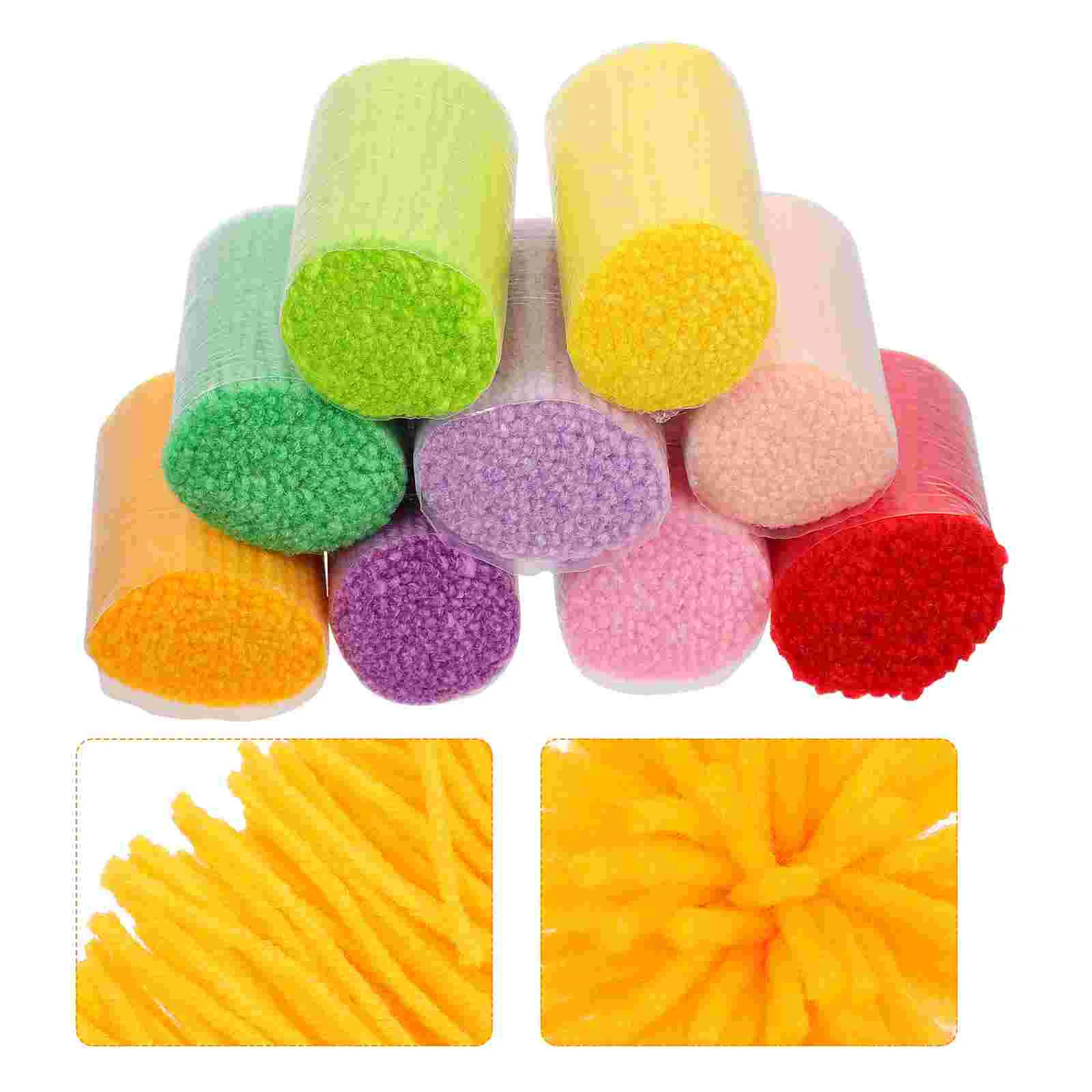 

Yarn Hook Rug Crochet Knitting Woolfor Cut Acrylic Pre Diy Bundles Kit Sewing Precut Crocheting Threads Craft Carpet Kits