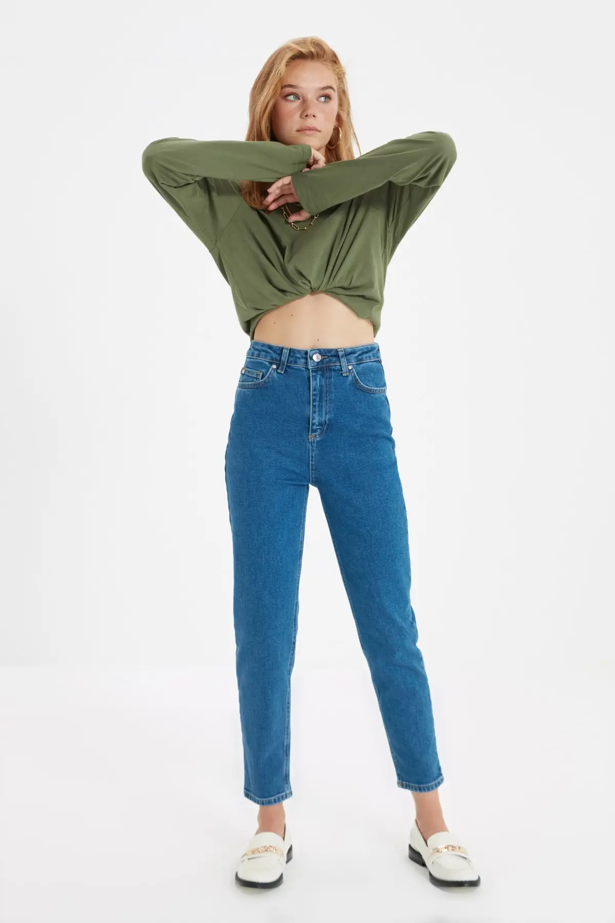 

Trendyol High Waist Comfort Mom Jeans TWOAW22JE0369