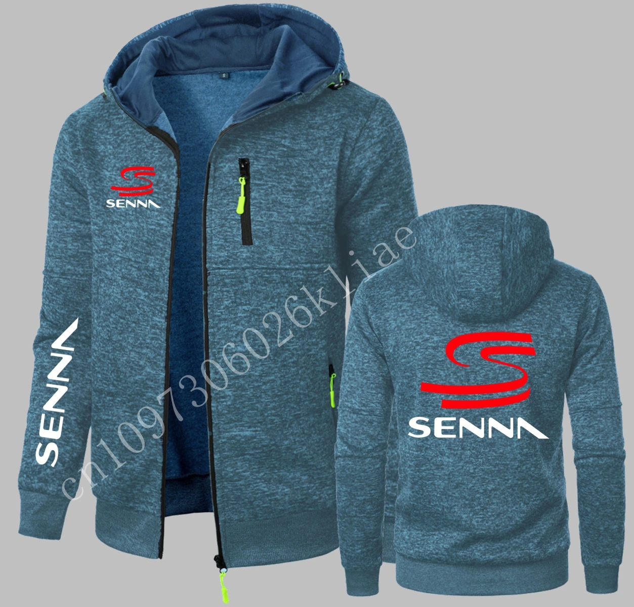 Фото Hall of Fame Ayrton Senna Racing Car Мужские толстовки с капюшоном Флисовая мужская толстовка с капюшоном F1 Car Мужская толстовка с капюшоном Мужская толстовка №2