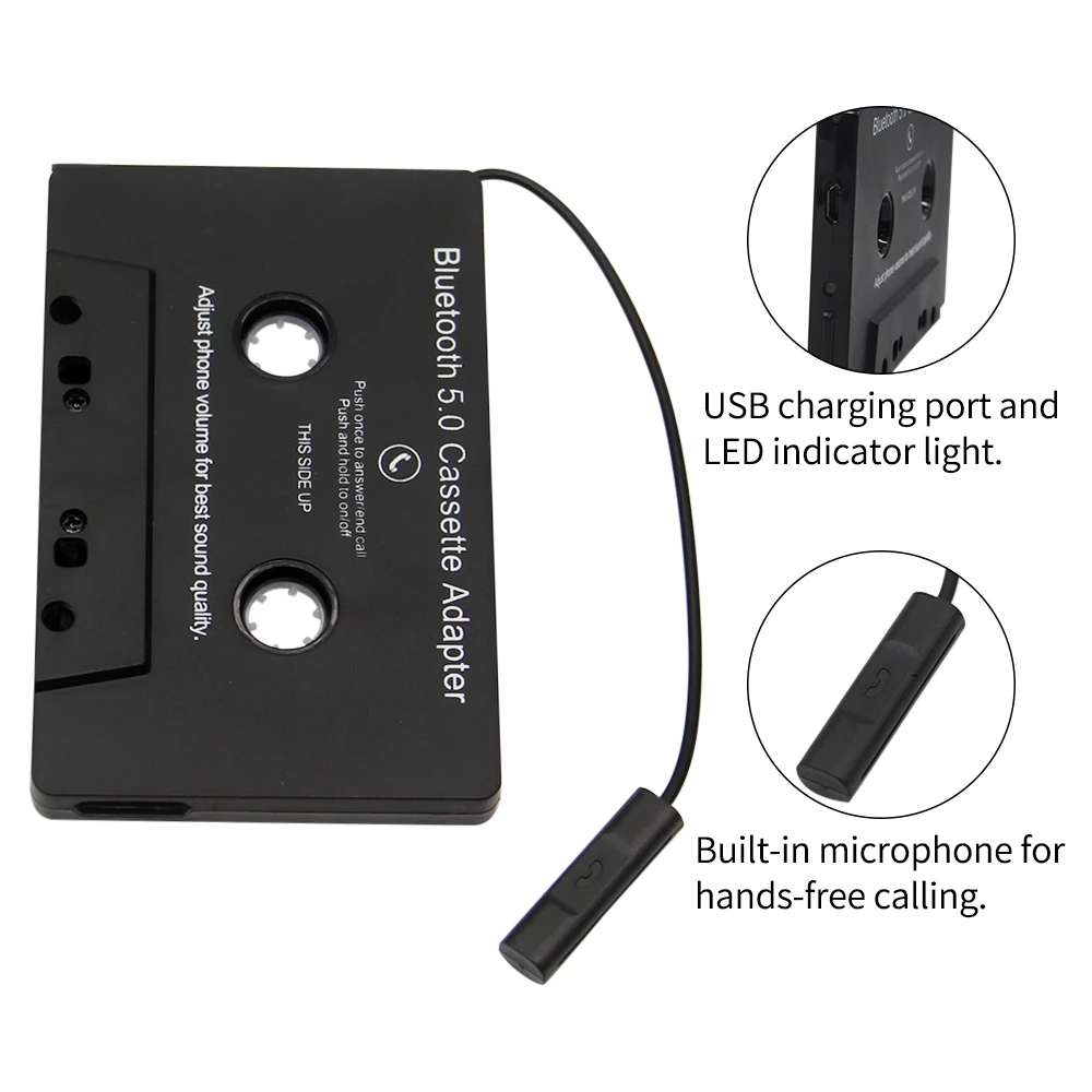 

Universal Bluetooth 5.0 Converter Car Tape MP3/SBC/Stereo Bluetooth Audio Cassette For Aux Adapter Smartphone Cassette Adapter
