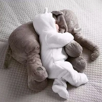 plush elephant toy baby sleeping back cushion soft stuffed pillow elephant doll newborn playmate doll kids birthday gift