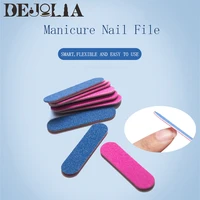 4pcsset double sides wood nail file blocks portable professional nails file grit 180240 mini nail art manicure care tools