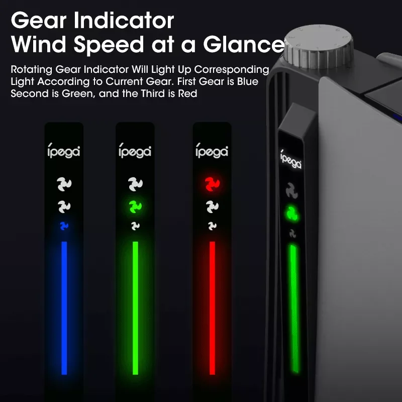 

Efficient Cooling Fan For PS5 Console With Extended USB Interface Silent Three-speed Adjustable Fast Cooler