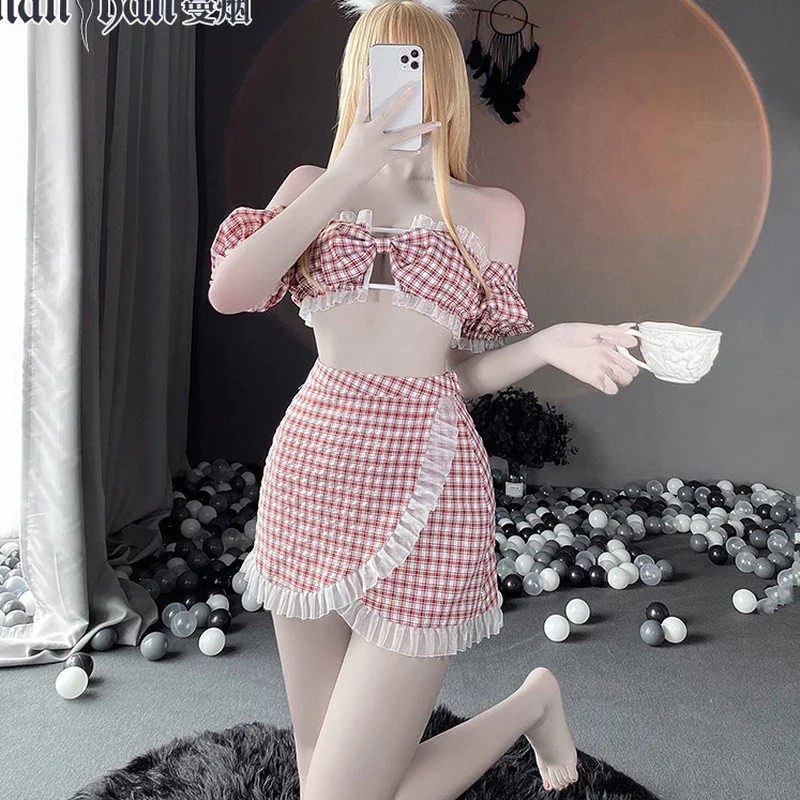 Женский сексуальный наряд милое нижнее белье с открытой спиной для шлюхи зайчика