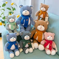 new hot high quality 5 colors teddy bear with scarf stuffed animals bear plush toys doll pillow kids lovers birthday baby gift