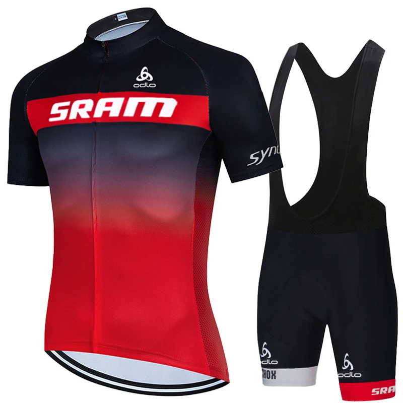 Спортивный комплект SRAM летняя велосипедная кофта мужские велосипедные шорты