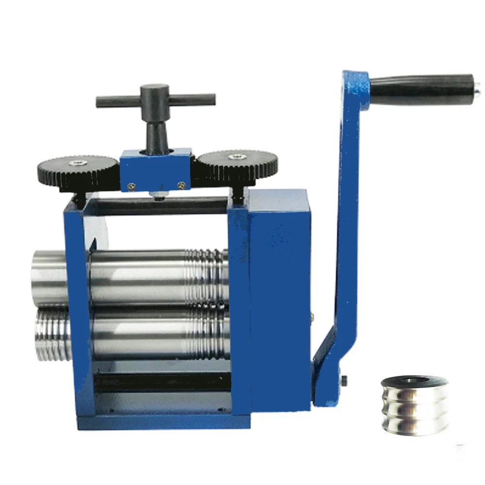 

110mm Manual Combination Rolling Mills Square circular semicircle Presser Machine Jewelry Roller Press Tabletting Tool for Wire