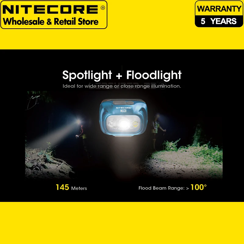 Аккумулятор NITECORE NU31 550 лм встроенный литий-ионный аккумулятор 1800 мАч
