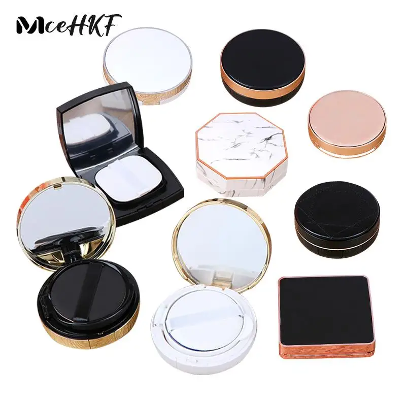 

1set Dressing Case Sponge Mirror Empty CC Cream Container Air Cushion Puff Box Mutli-type To Choose
