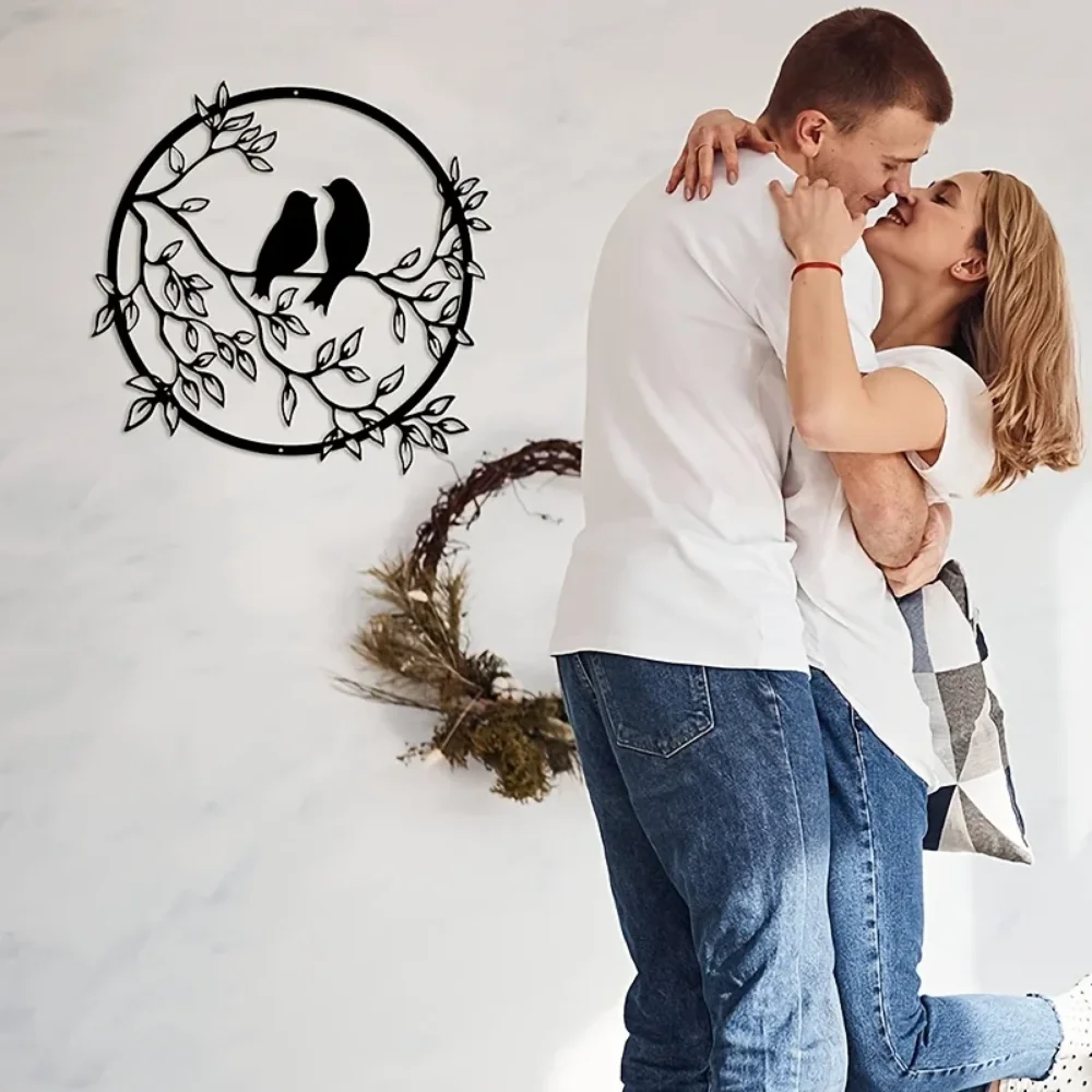 Уникальное Металлическое Украшение На Стену В Форме Птицы Ветке Дерева Цельная