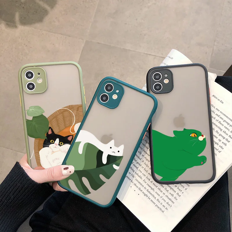 

Various Style Cat Phone Case For iPhone X XS XR 13 12 11 14 Pro Max 12 13 Mini 14 Plus SE 2020 8 7 Plus Shockproof Back Covers