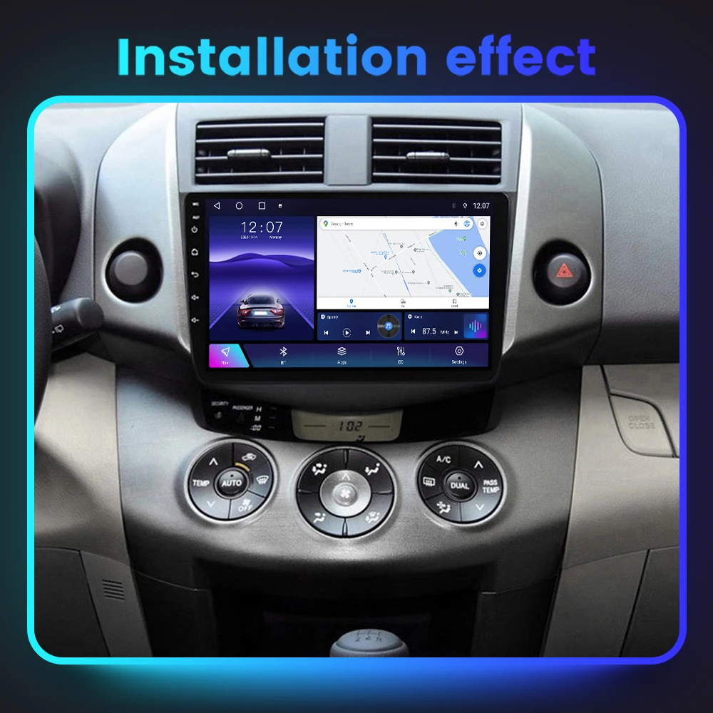 Carplay Android Gps-навигатор Стерео Автомагнитола Для Toyota Rav4 Xa30 2005-2013 Qled 9' Bt 2din Головное