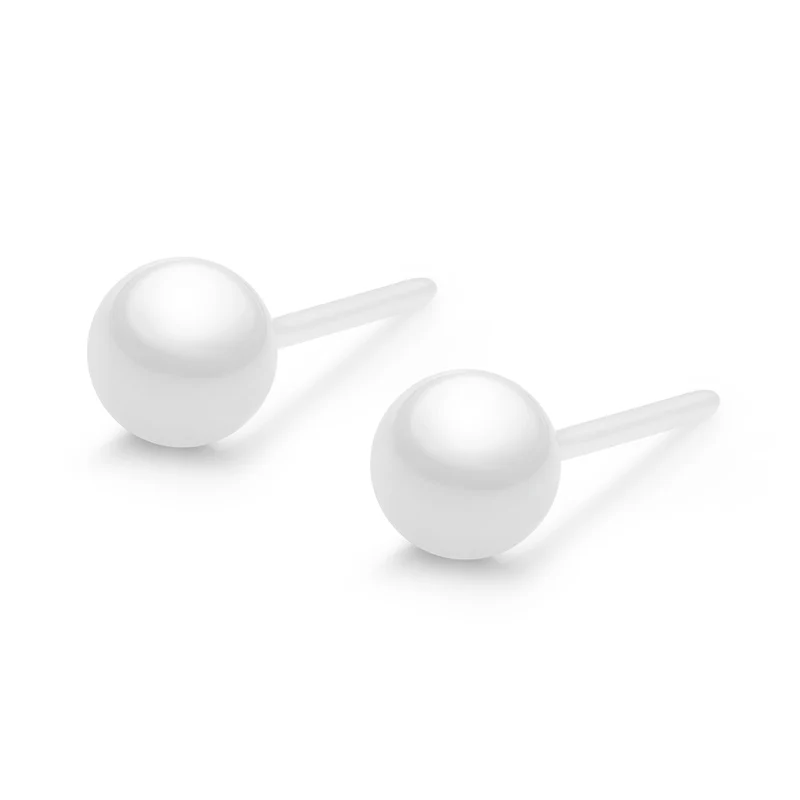 Женские высококачественные серьги-гвоздики с керамическим шариком Vigg холодные