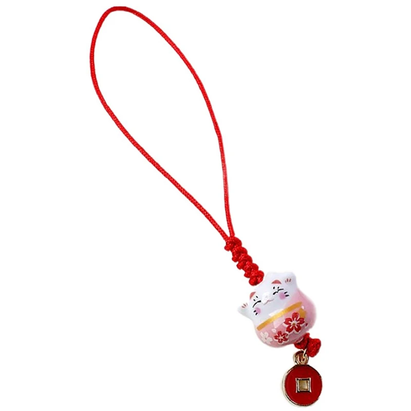 Милый мультяшный японский брелок счастливая кошка Манеки Неко подвески для