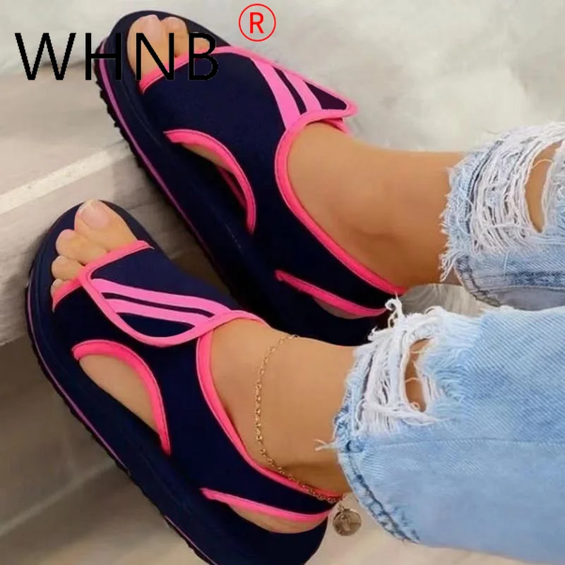 

Summer Women's Sandals 2022 Platform Sneakers Sandals Women's Velcro Open Toe Beach Sandals Plus Size Women's Shoes FashionShoes