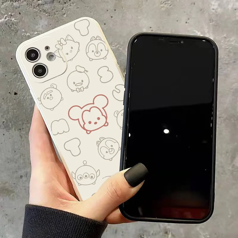 Чехол для телефона с милым рисунком Микки-Мауса Для iPhone 11 12 13 Pro Mini X XR XS Max SE 2020 6 7 8