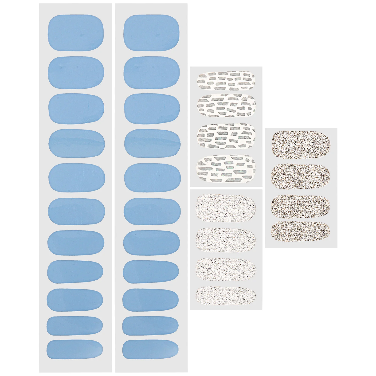 

2 Sets Gel Nail Stickers Full Cover Waterproof Decorate Polish Nails Women Strip Fake Tips Woman Adhesive foil