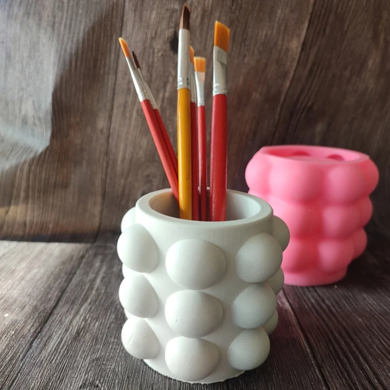 

N58F Succulents Flower Pot Resin Silicone Mold Suitable for Diy Garden Concrete Flower Pot Candle Holder Crafts Home Decor