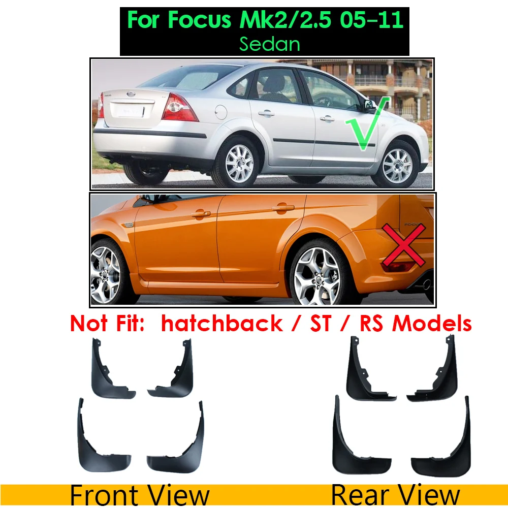 

Брызговики для Ford Focus Mk2 Mk2.5 2005-2010 Mk3 2011-2016 Mk4 2 3 4 брызговики Брызговики седан хэтчбек