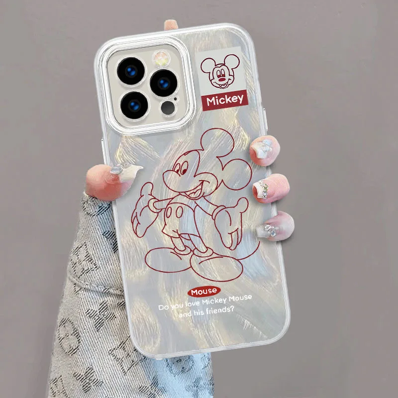 Чехол для телефона Disneies Mickeies Samsung Galaxy S24 S23 Ultra Plus 5G S21 FE текстурный чехол с перьями и