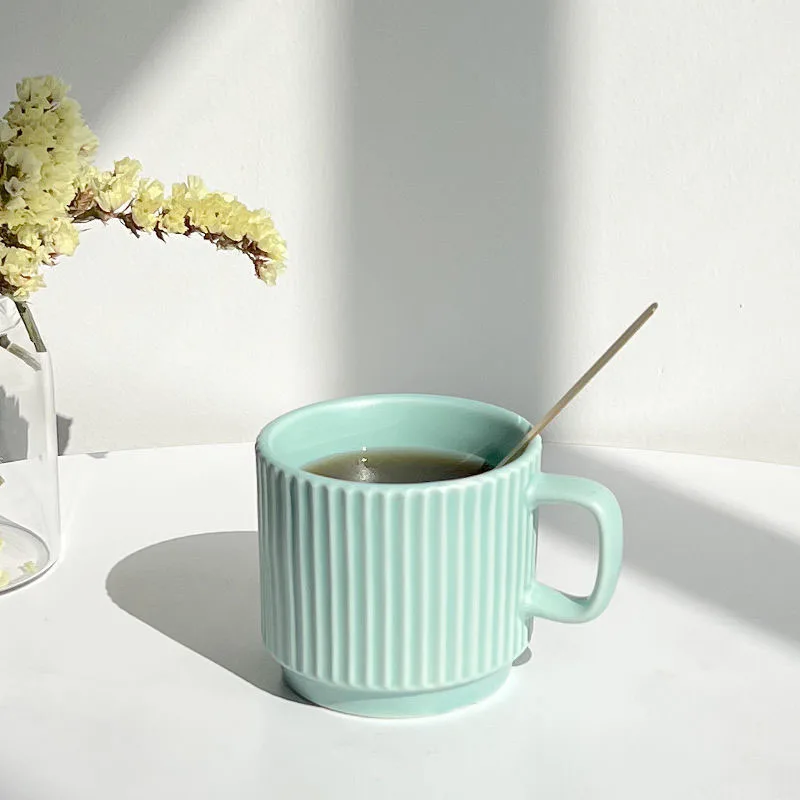 260ml Ceramics Coffee Mug Macaron Candy Color Ins Style Cugs Creative Drinkware Tea Milk Cups кружка кофе tazza di caffe - купить