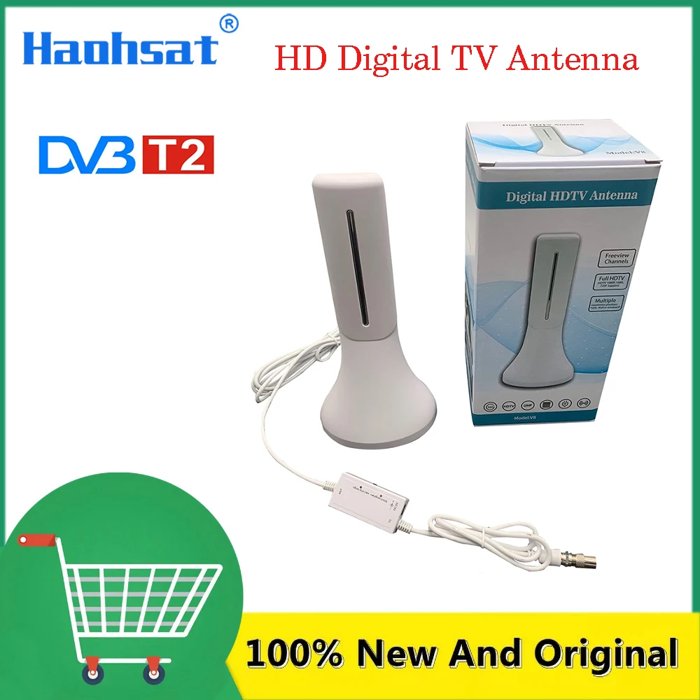 

400 Mile Indoor HD Digital TV Antenna, HDTV Antenna with Amplifier Signal Booster, 33ft Coax, 4K VHF UHF TV Support