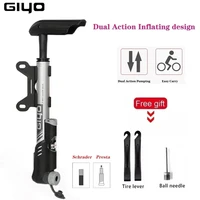 giyo pump 120psi mini dual action bicycle pump mtb inflator road bike cycling presta schrader valve portable tire hand pump