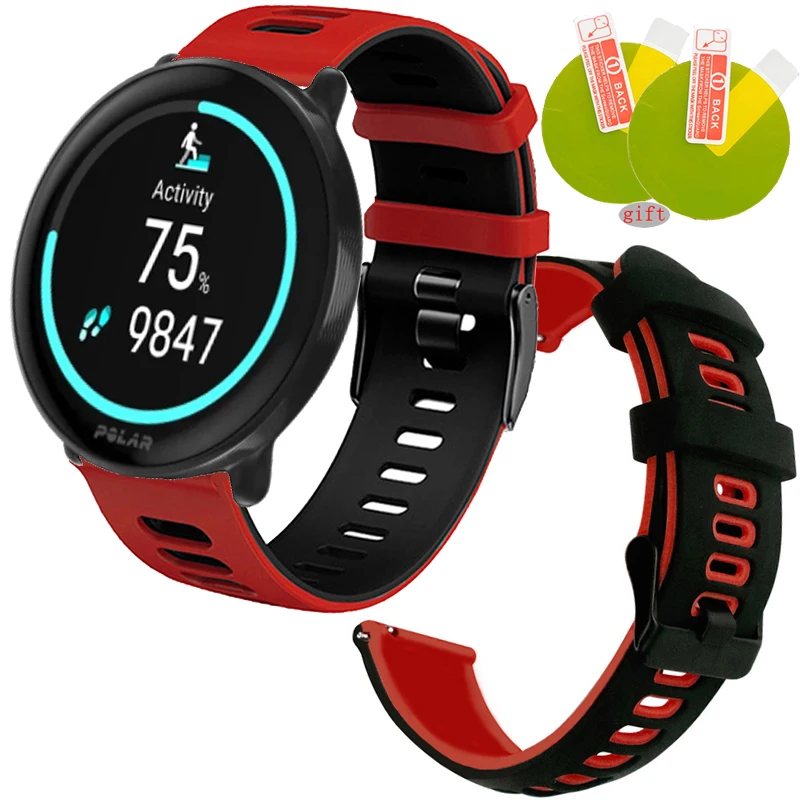 

Soft Silicone Strap For Polar ignite 3 Smart watch band Sports Bracelet For Polar ignite3 Screen Protector Film