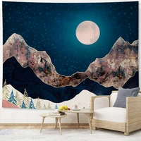 abstract mountains river tapestry wall hanging bohemian hippie tapiz witchcraft art bedroom living room home wall decor bedroom