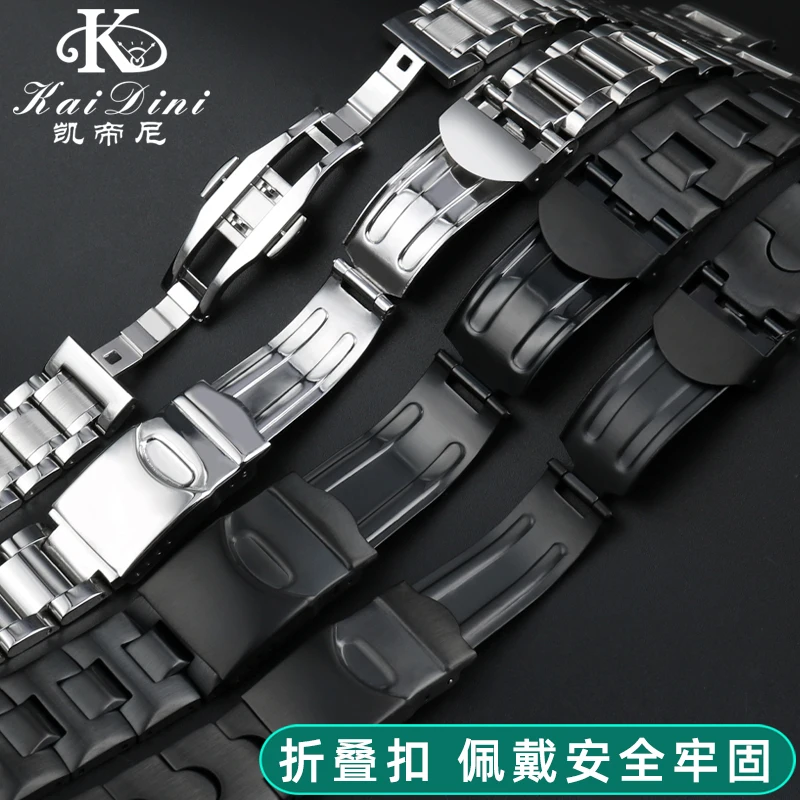 Фото Ремешок для часов из нержавеющей стали для Swatch YGS749G YCS YAS, студенческий ремешок, металлический стальной ремень, мужская и женская цепочка для часов, браслет 17 мм 19 мм №4