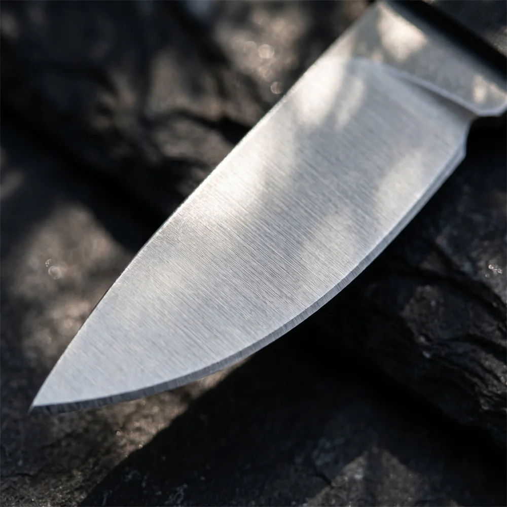 Фото Нож с фиксированным клинком MINI 2425, клинок из стали 8Cr13Mov, рукоять из нейлонового волокна, портативный, для кемпинга, туризма, выживания, многофункциональный инструмент EDC №4