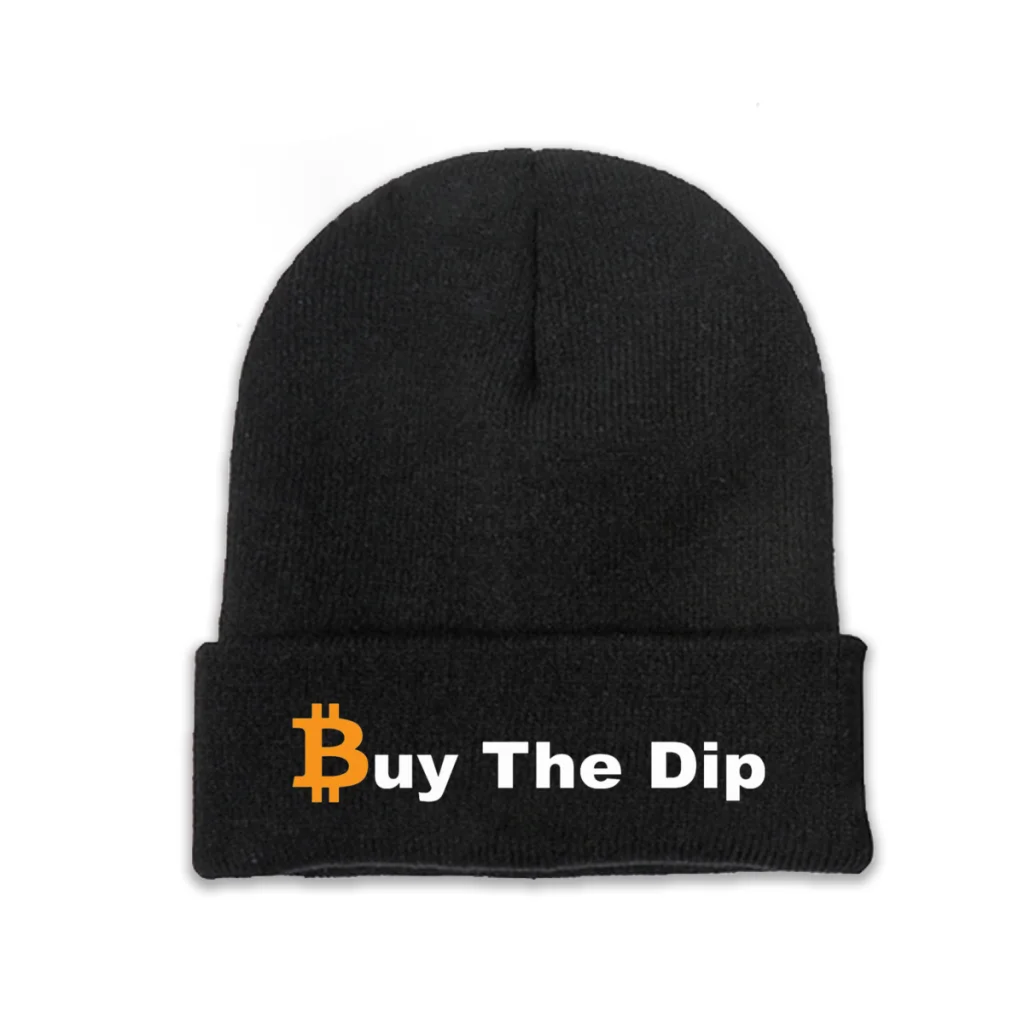 

Knit Hat Bitcoin Cryptocurrency Miners Meme Winter Warm Beanie Caps Buy The Dip Men Women Fashion Casual Bonnet