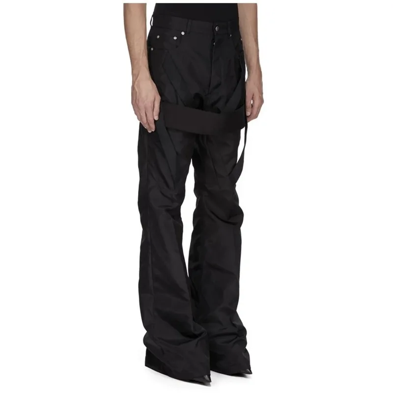 Фото Мужские брюки HKSH Spring Autumn New Tide Dark Original RO с расклешенными штанинами, из плотной ткани, универсальные, в стиле High Street Safari, HK25318 №2