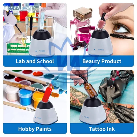 Мини-вортекс-миксер WEIAI Lab, высокоскоростной (3000 об/мин), для смешивания красок, акриловых гелей, тату-чернил, клеев для ресниц, центрифужных пробирок