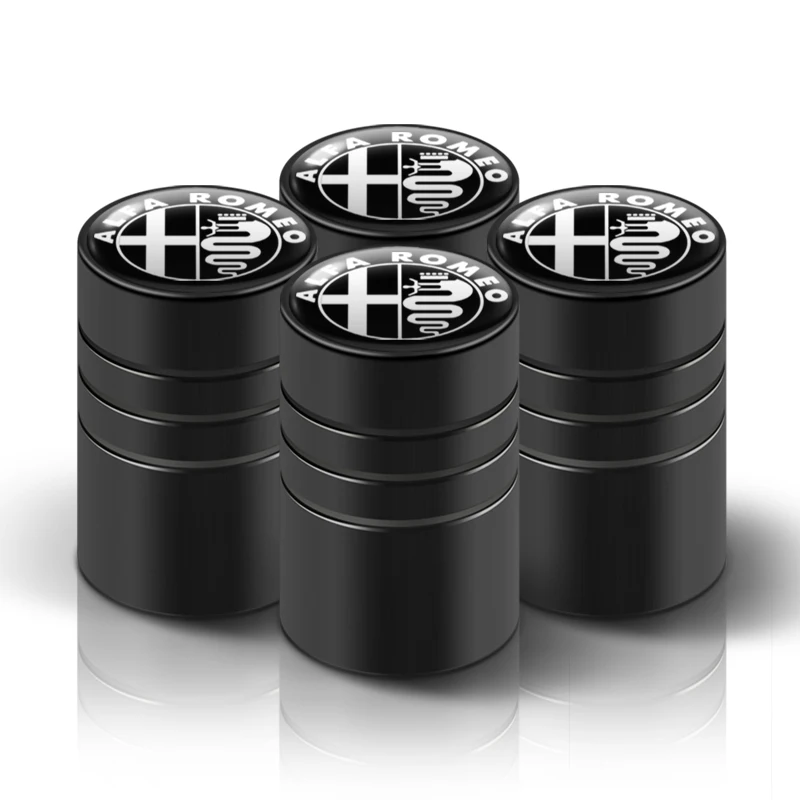 

4 шт. автомобильный Стайлинг 3D алюминиевые металлические колпачки воздушного клапана для колес автомобиля, крышка для Alfa Romeo Giulia Giulietta Stelvio Mito Tonale 147 ﻿