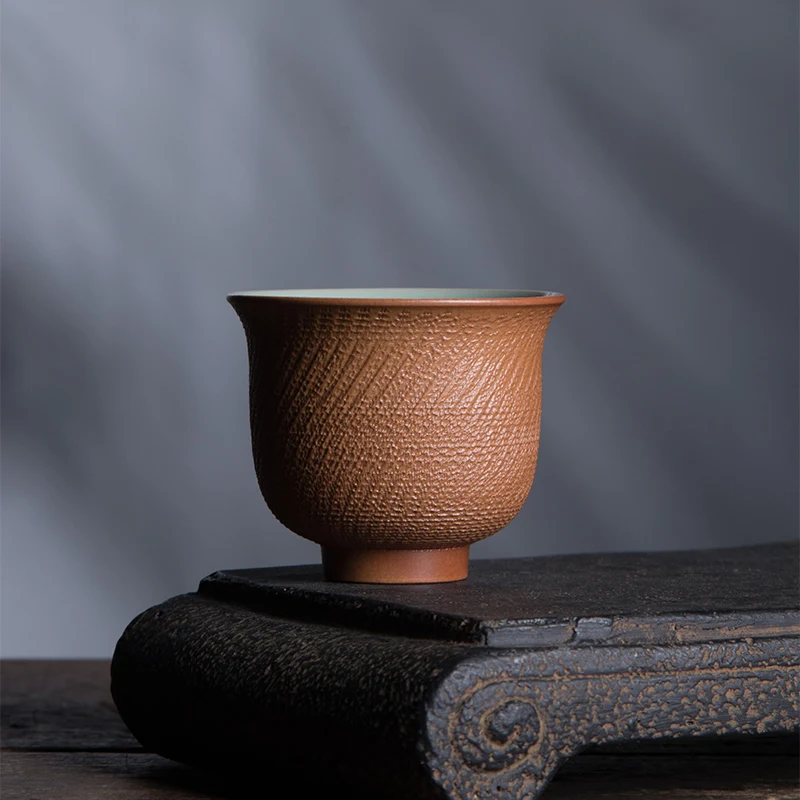 

Стаканчик Longquan Celadon с ножом-слепой ножом, домашняя Личная керамическая чайная чашка кунг-фу, чашка для чая ручной работы Ye Zhengmao, одна чашка