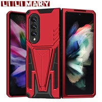 lilimary shockproof phone case for samsung galaxy z fold 3 magnetic car holder folding stand protective cover