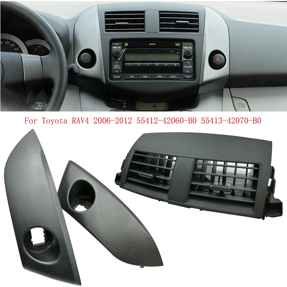 Фото HUIYAN для Toyota RAV4 2006 2007 2008 2009 2010 2011, центральная приборная панель, вентиляционная панель, замена крышки выхода воздуха №4