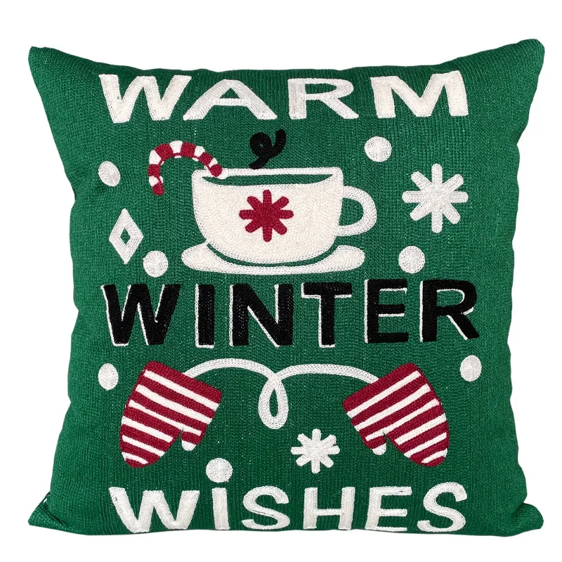 

45*45cm Red Merry Christmas Cushion Cover Pillowcase 2023 Christmas Decorations For Home Xmas Noel Ornament New Year Gift